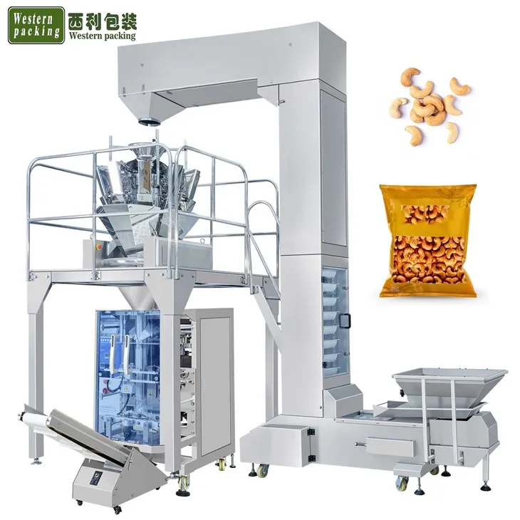 Kešu ořechy plnění balicí stroj dusík