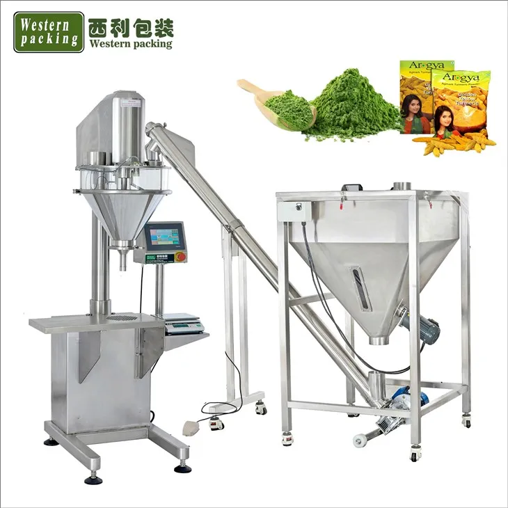 Poloautomatický šnekový malý stroj na plnění prášku
